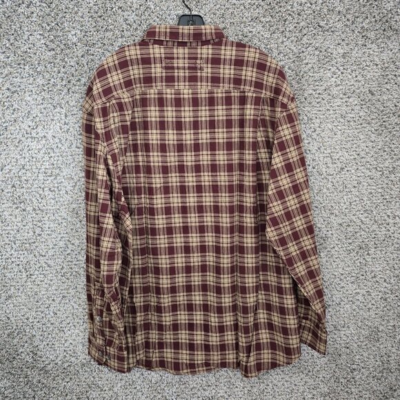 Duluth Trading Co Shirt‎ Men's 2XL XXL Red Plaid Flannel Cotton Pocket Casual - Picture 7 of 7